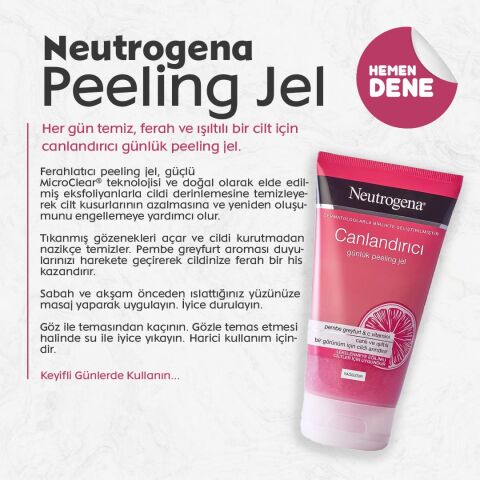 Neutrogena Canlandırıcı Peeling Pembe Greyfurt 150 ml