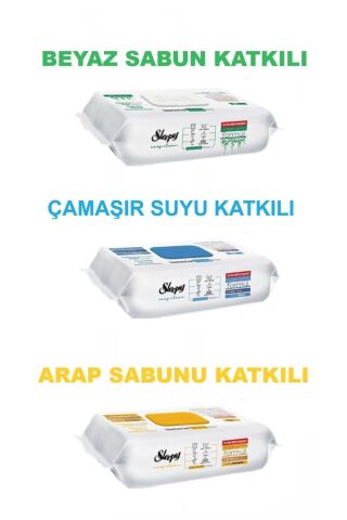Sleepy Easy Clean Beyaz Sabun Katkılı+Çamaşır Suyu Katkılı+Arap Sabunu Katkılı 3X100 (300 Yaprak)
