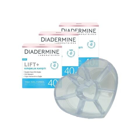 Diadermine Kırışıklık Karşıtı Krem Lift+ 40+ x 3 ve Diadermine Makyaj Düzenleyici Hediyeli