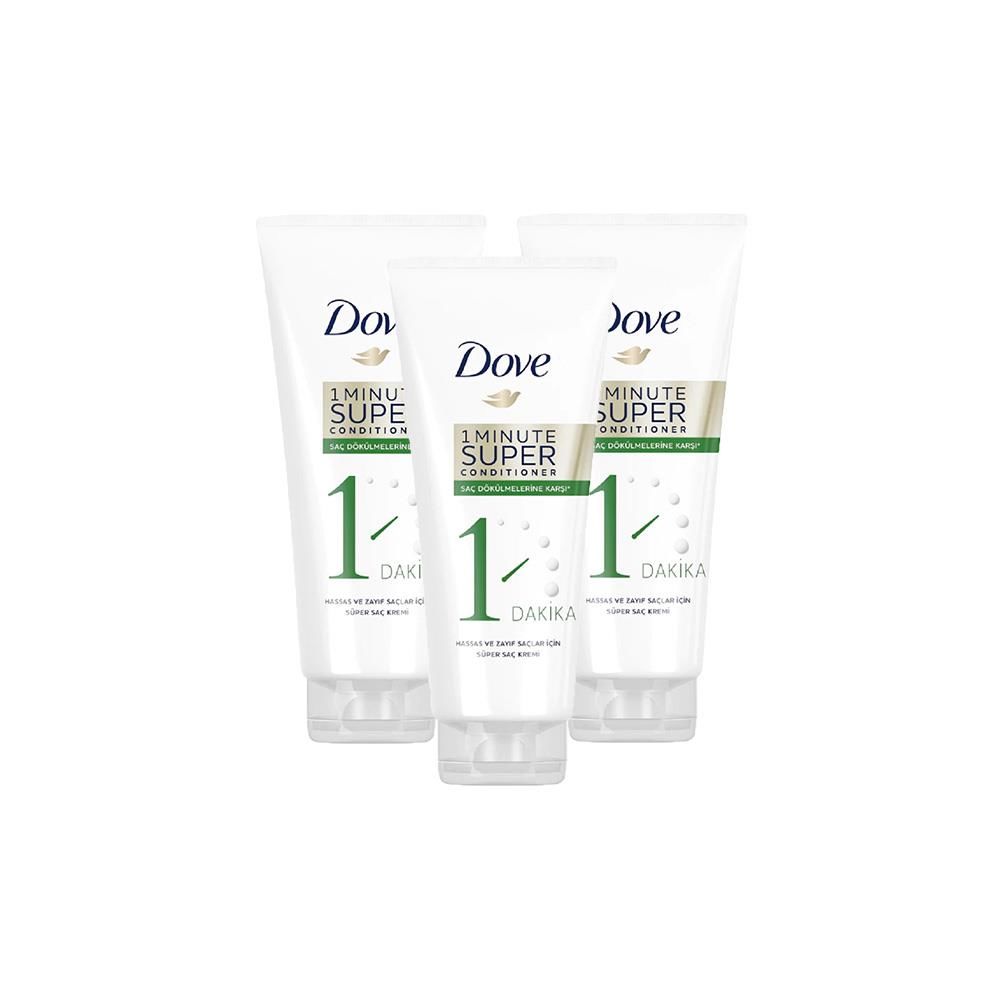 Dove Saç Dökülmesine Karşı Süper Saç Kremi 170 ml x 3