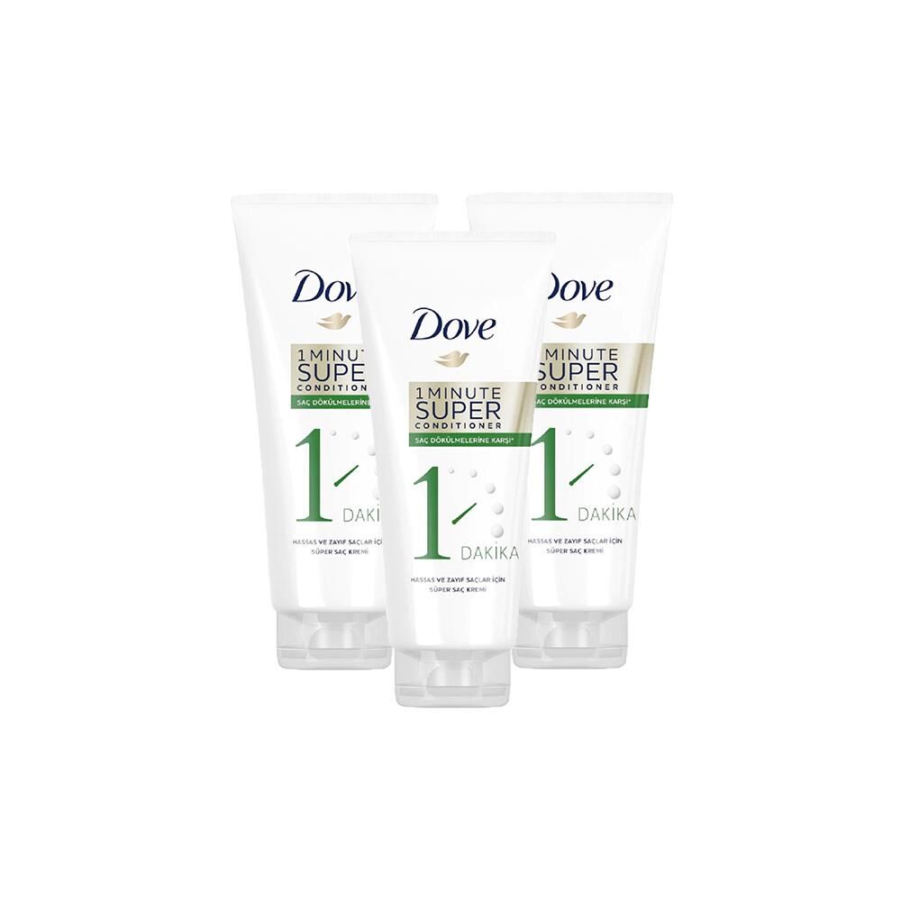 Dove Saç Dökülmesine Karşı Süper Saç Kremi 170 ml x 3