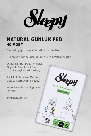 Sleepy Natural Ultra Normal Hijyenik Ped 17 AL 15 ÖDE 24 Adet ve 40'lı Günlük Ped