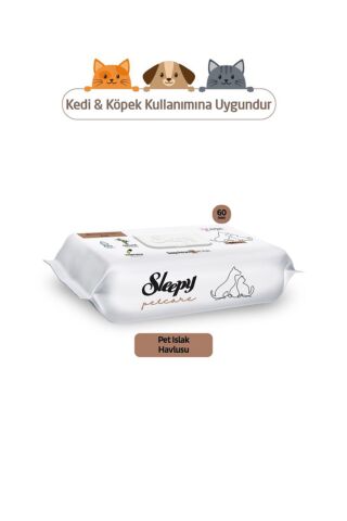 Sleepy Petcare Bakım Seti ( 30'lu Pet Bakım Örtüsü + 60 Yaprak Islak Havlu + 500 ml Şampuan )