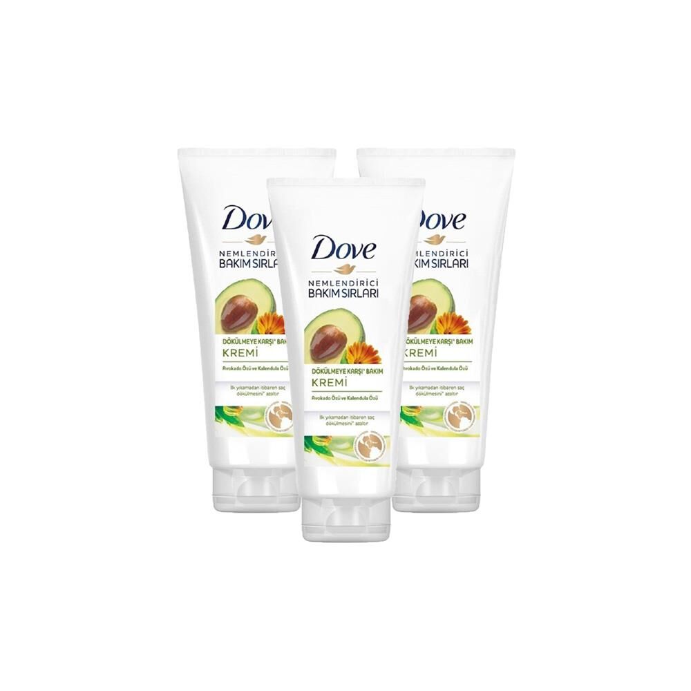 Dove Nemlendirici Bakım Sırları Dökülmeye Karşı Saç Bakım Kremi 170 ml x 3