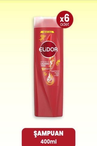 Elidor Superblend Şampuan Renk Koruyucu ve Canlandırıcı Bakım 400 ml x 6 Adet