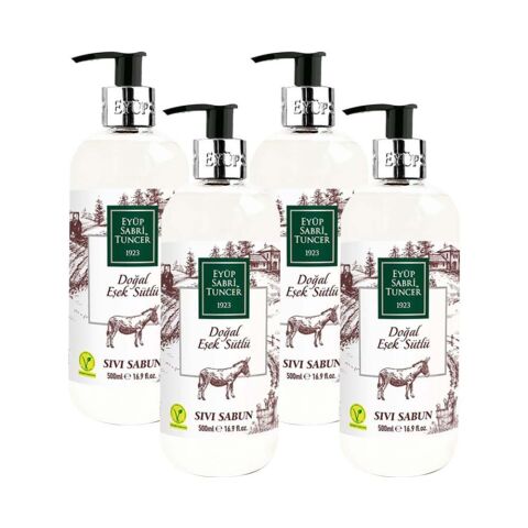 Eyüp Sabri Tuncer Doğal Eşek Sütlü Sıvı Sabun 500 ml x 4