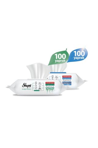 Sleepy Easy Clean Yüzey Temizlik Havlusu Beyaz sabun + Çamaşır Suyu Katkılı 100'lü