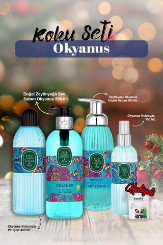 Okyanus Kolonya 150ml ve 400ml, Köpük ve Sıvı Sabun 500ml ve Rosie Pamuk