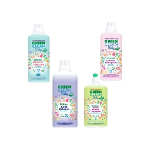 U Green Clean Baby Biberon Temizleyici, Çamaşır Deterjanı, Çamaşır Yumuşatıcısı ve Leke Çıkarıcı