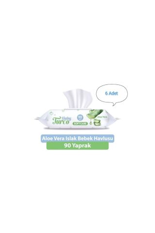 Baby Turco Soft Care Aloe Vera Islak Mendil 90 Lı Paket 6 Adet 540 Yaprak