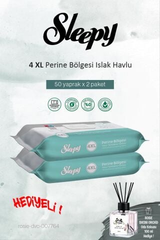 Sleepy Perine Bölgesi Vücut Havlusu 50'li 2 adet ve ROSIE