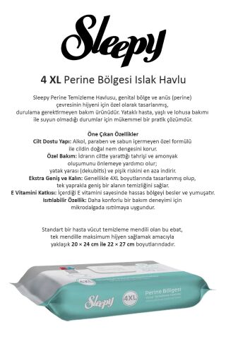 Sleepy Perine Bölgesi Vücut Havlusu 50'li 2 adet ve ROSIE