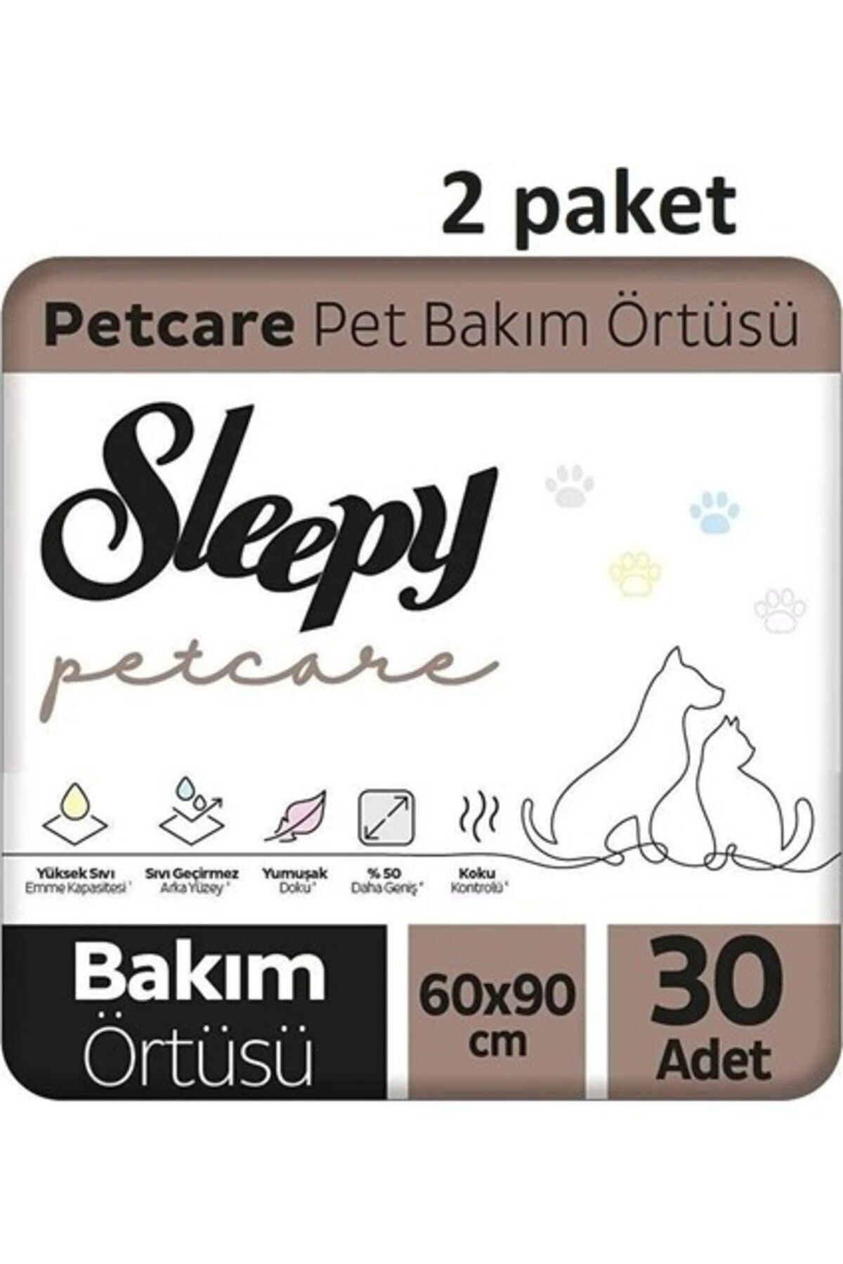 Sleepy Petcare Evcil Hayvan Bakım Örtüsü 30 Adet X 2