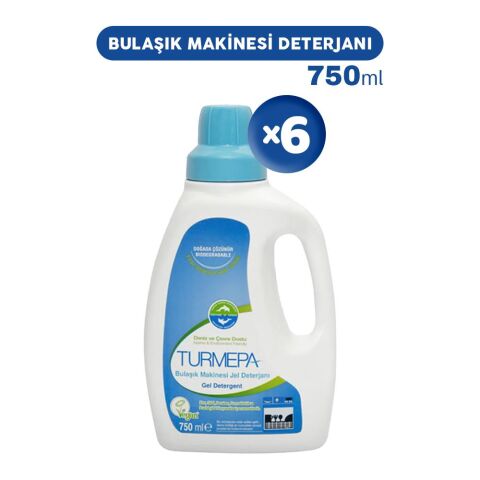 Turmepa Jel Bulaşık Makinesi Deterjanı 750 ml x 6