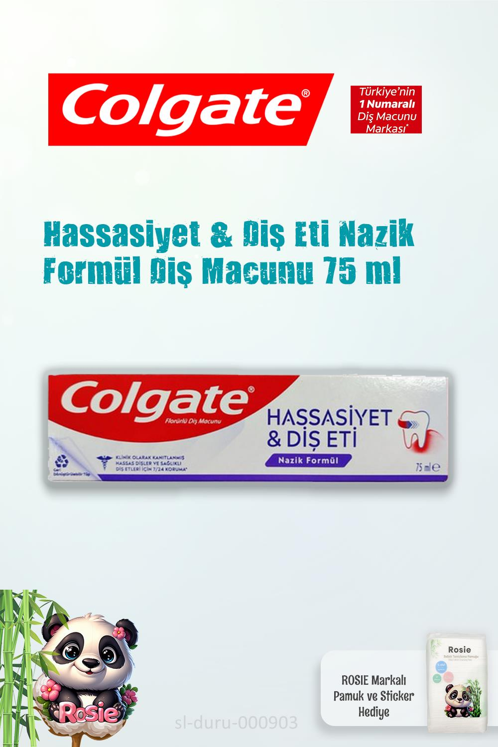 Colgate Hassasiyet & Diş Eti Nazik Formül Diş Macunu 75 ml ve ROSIE