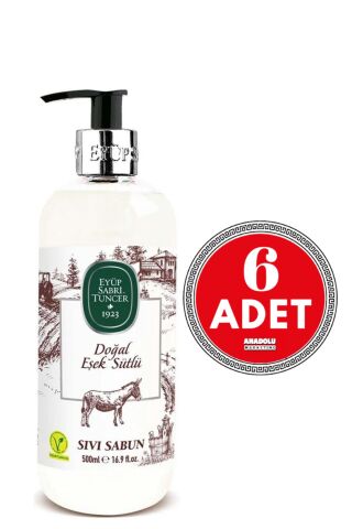 Eyüp Sabri Tuncer Doğal Eşek Sütlü Sıvı Sabun 500 ml x 6 Adet