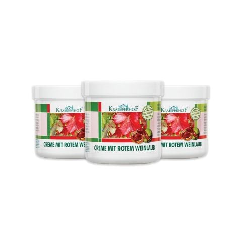 Krauterhof Kırmızı Asma Yaprağı Ayak ve Bacak Kremi 250 ml x 3
