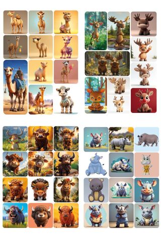 178 ADET Amazon Serisi 16 Sayfa Sticker Sevimli Hayvanlar
