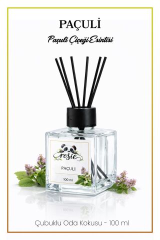 Rosie Paçuli Çubuklu Oda Kokusu 100 ml – Doğanın Derin ve Gizemli Kokusu