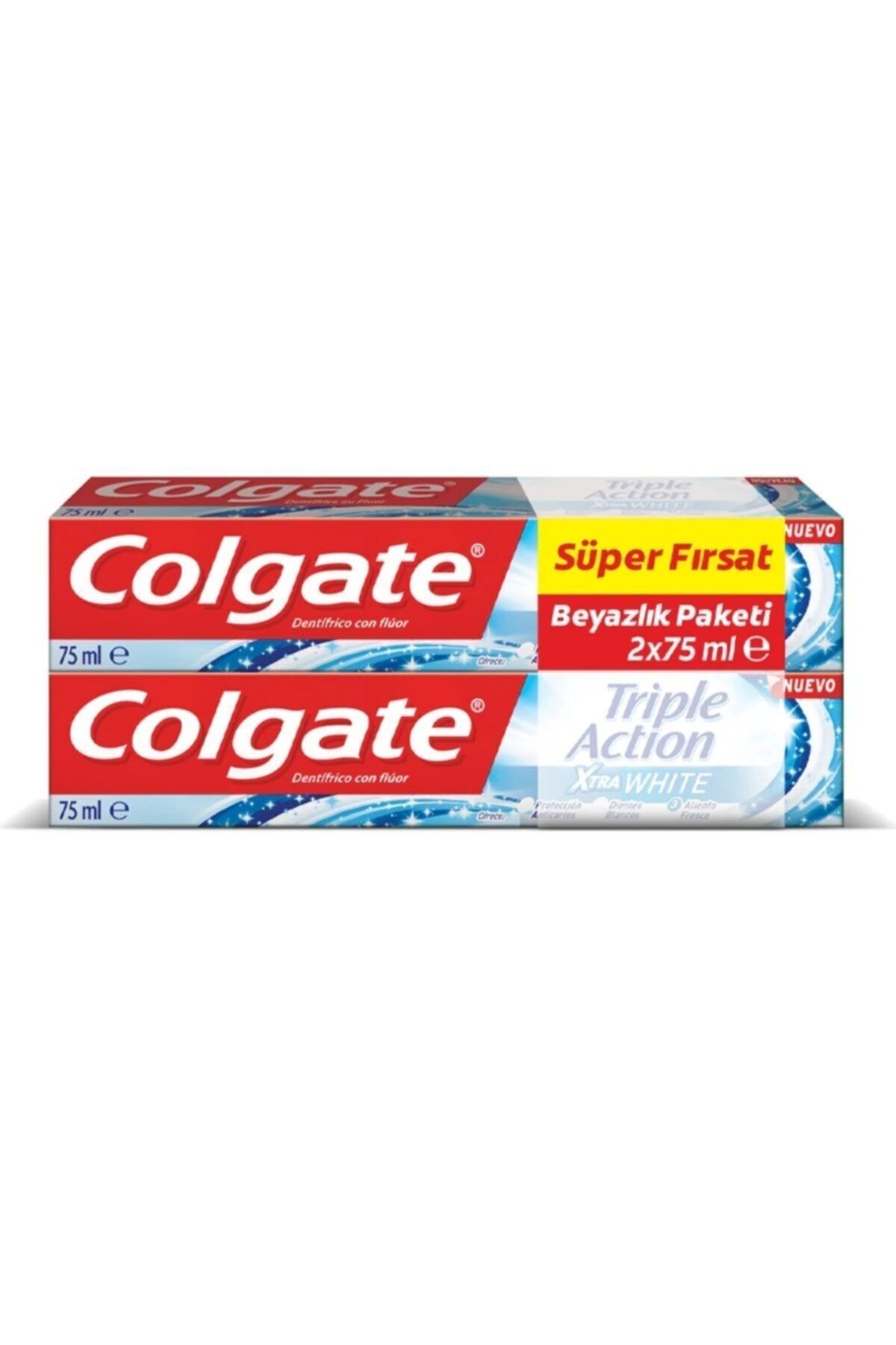 Colgate Triple Action Extra White Diş Macunu 75 Ml 2'li