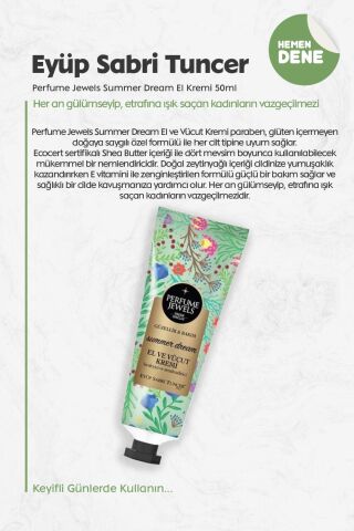 Eyüp Sabri Tuncer Perfume Jewels Summer Dream El Kremi 50ML