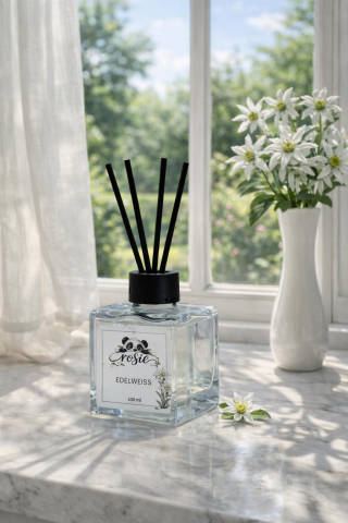 Rosie Edelweiss Çiçeği Çubuklu Oda Kokusu - Doğanın En Nadir Çiçeğinin Zarafeti