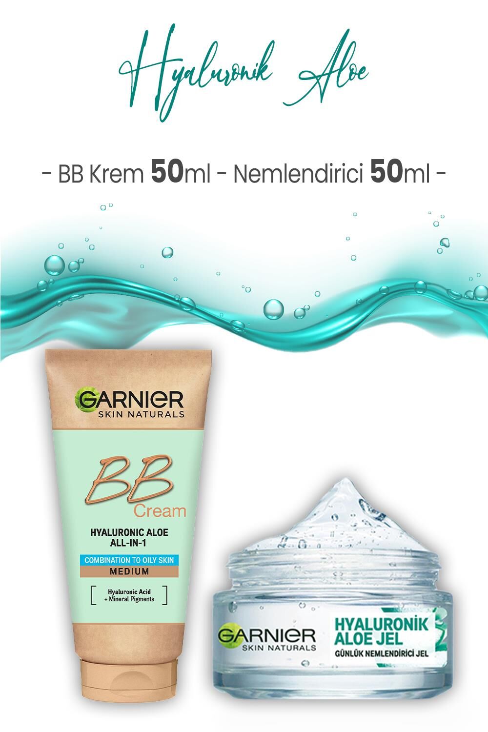 Garnier Hyaluronik Aloe Nemlendirici 50 ml ve BB Krem Orta Ton 50 ml