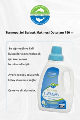 Turmepa Jel Bulaşık Makinesi Deterjanı 750 ml 5 Al 4 Öde ve Rosie Pamuk