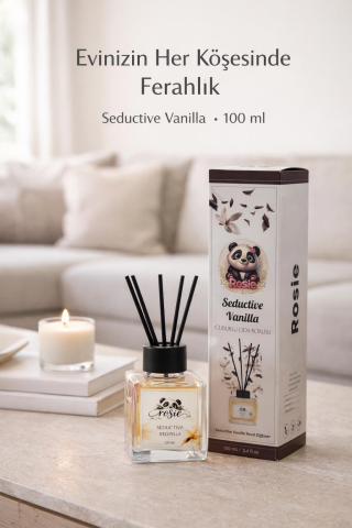 Rosie Seductive Vanilla 100 ml Çubuklu Oda Kokusu – Baştan Çıkarıcı Vanilya Kokusu
