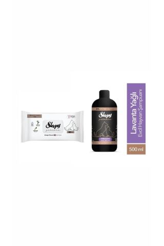 Sleepy Petcare Evcil Hayvan Islak Havlusu 60 Adet Evcil Hayvan Şampuanı 500 ml