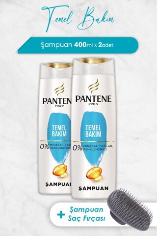 Pantene Pro-V Klasik Bakım Şampuanı 400 ML x 2 Adet ve Şampuan Fırçası