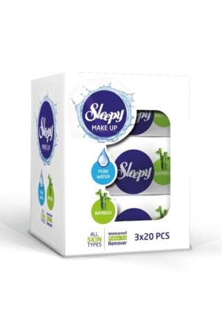 Sleepy Makyaj Temizleme Mendili Bamboo 20 Yaprak 3 Paket
