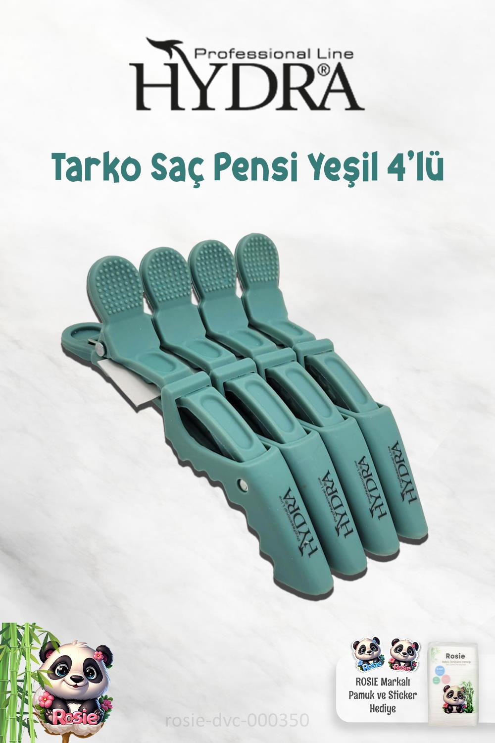 Tarko Hydra 2192 Saç Pensi 4 Lü Yeşil ve ROSIE