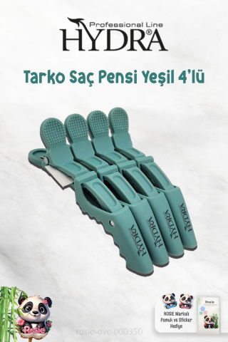 Tarko Hydra 2192 Saç Pensi 4 Lü Yeşil ve ROSIE