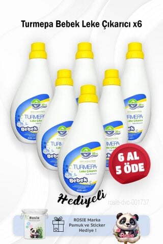 Turmepa Baby Leke Çıkarıcı 1000 ml 6 Al 5 Öde ve Rosie Pamuk