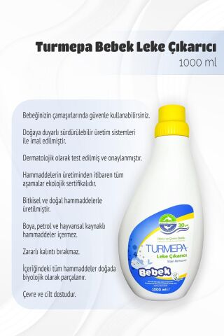 Turmepa Baby Leke Çıkarıcı 1000 ml 6 Al 5 Öde ve Rosie Pamuk