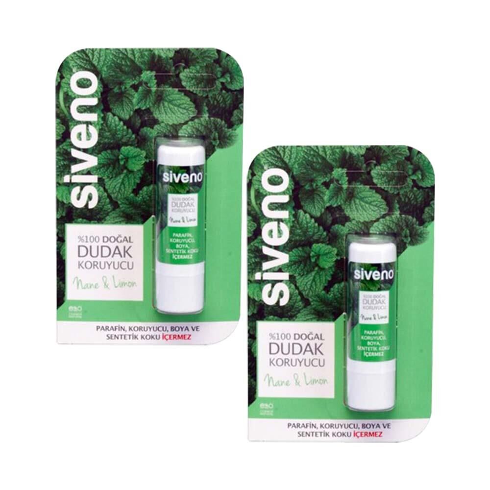 Siveno %100 Doğal Dudak Koruyucu Nane Ve Limon 6 gr X 2