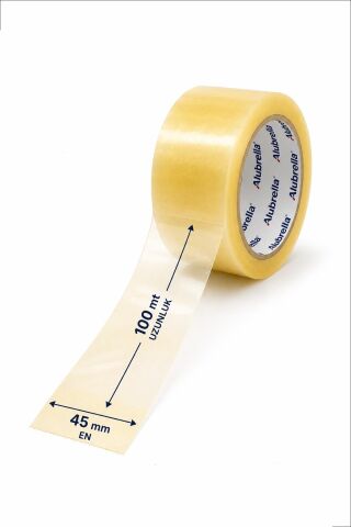 Ultra Premium Koli Bandı, 45 mm x 100 mt, şeffaf hotmelt 40 micron