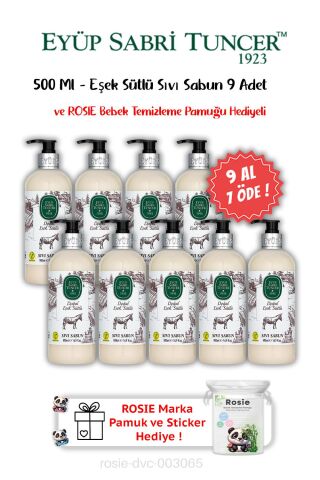9 AL 7 ÖDE Eşek Sütlü Sıvı Sabun 500 ML ve ROSIE Hediyeli