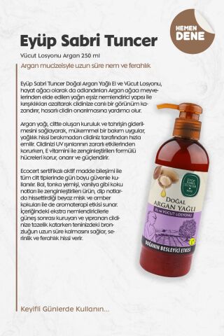 Eyüp Sabri Tuncer Vücut Losyonu Argan 250 ml