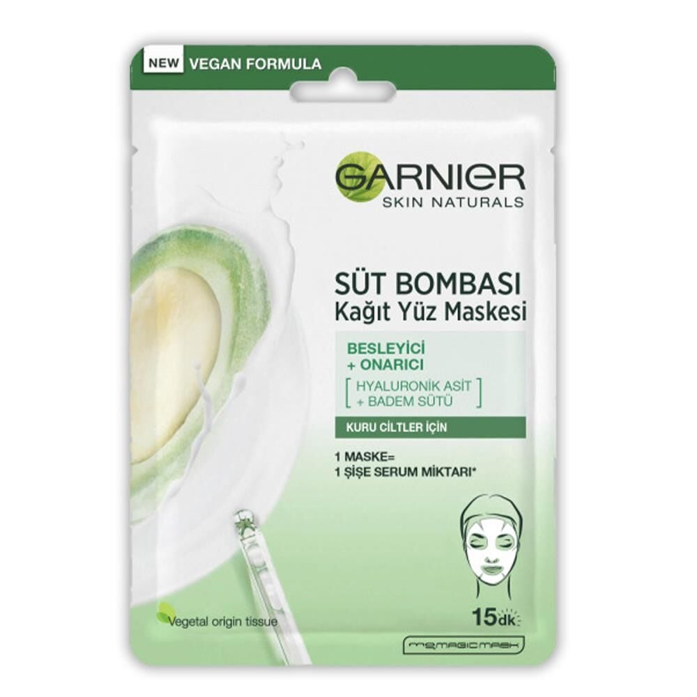 Garnier Kağıt Yüz Maskesi Süt Bombası Badem Sütü 28 gr