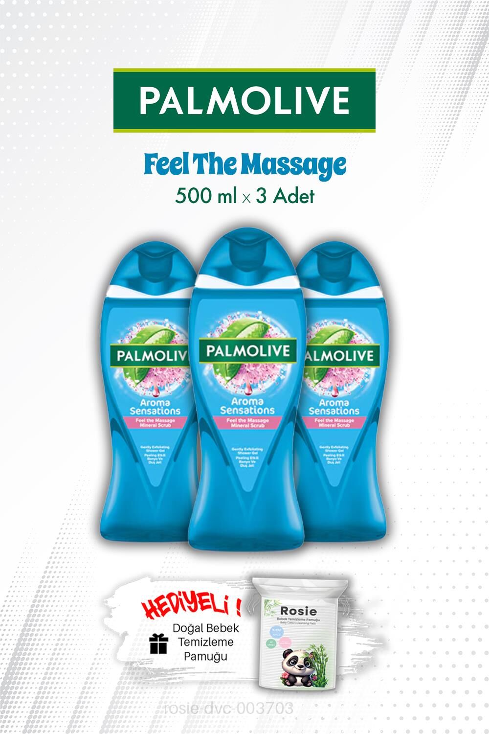 Duş Jeli 3'lü Palmolive Feel The Massage 500 ML ve ROSIE