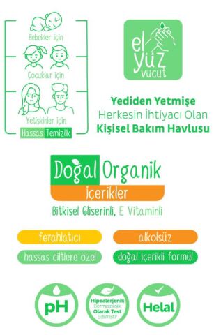 Sleepy 5 Paket, Herbal 25'li Kişisel Bakım Havlusu ve ROSIE Koku