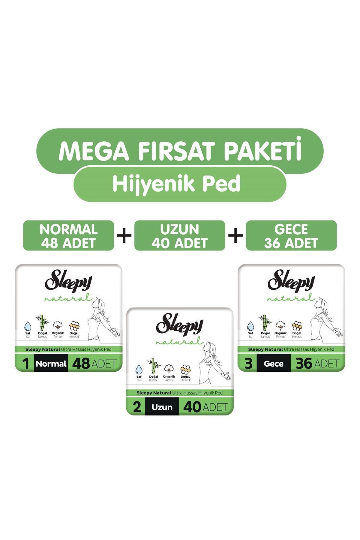 Natural Ultra Hassas Hijyenik Ped 124 Adet Ped Mega Fırsat Paketi