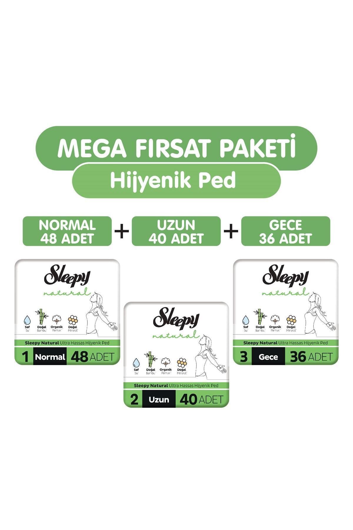 Natural Ultra Hassas Hijyenik Ped 124 Adet Ped Mega Fırsat Paketi