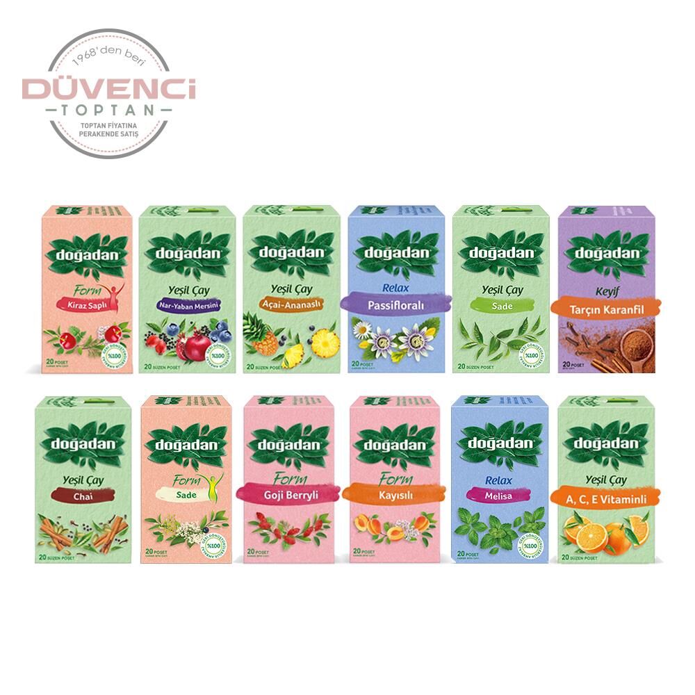 Doğadan Düvenci Toptan Bitki Çayları Paketi 12' lı Model 41