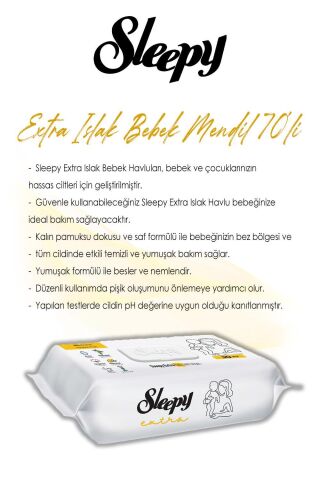 Sleepy Extra Islak Havlu 70x24 (1680  yaprak) ve Sticker Seti 32 Sayfa