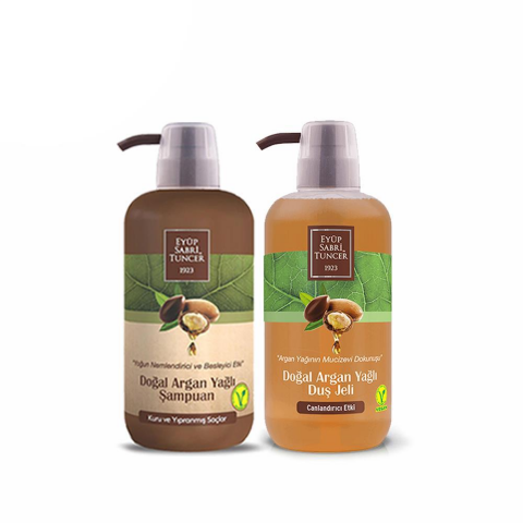Düvenci Toptan Eyüp Sabri Tuncer Argan Yağlı Banyo Seti 2' li Paket Model 145