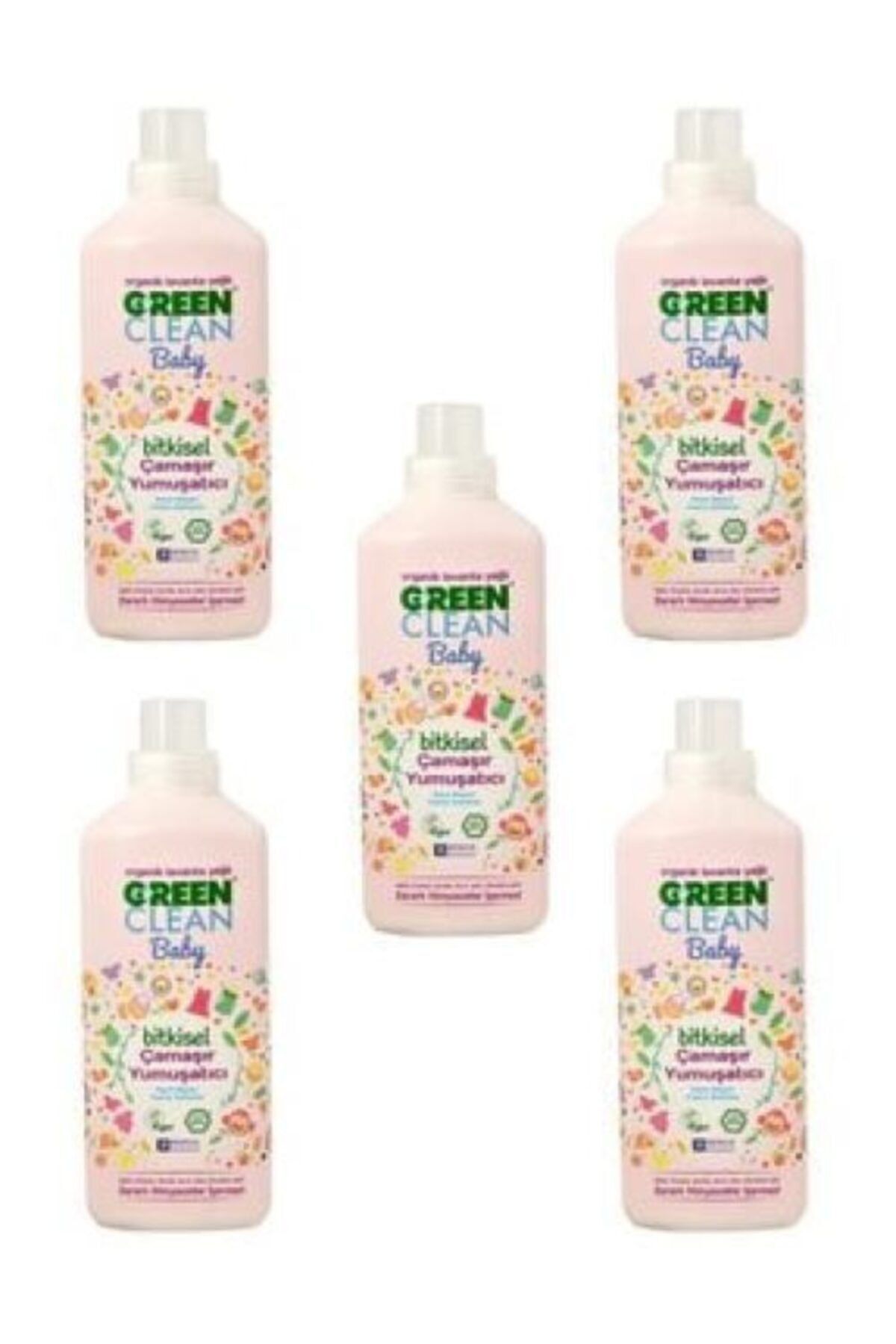 Green Clean Organik Lavanta Yağlı Baby Çamaşır Yumuşatıcısı 1000 ml 5'li Set