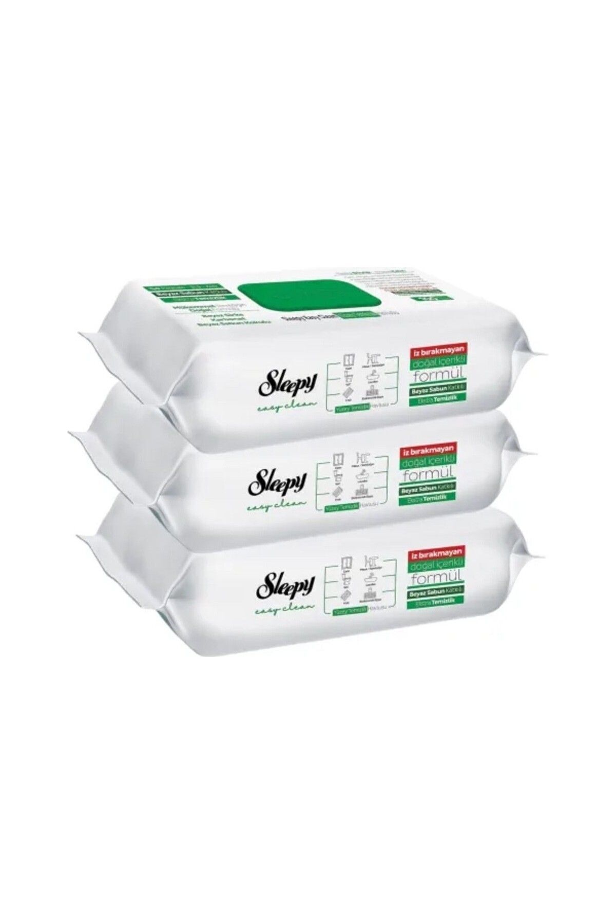 Sleepy Easy Clean Beyaz Sabun Katkılı Yüzey Temizlik Havlusu 3 Adet 3X100 300 Yaprak